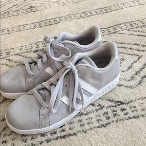 Adidas Grey and White Low Tops Sambas